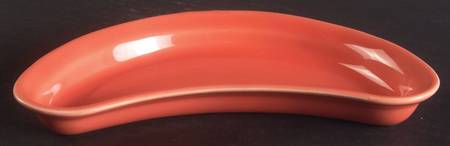 Flamingo Coral Crescent Salad Plate