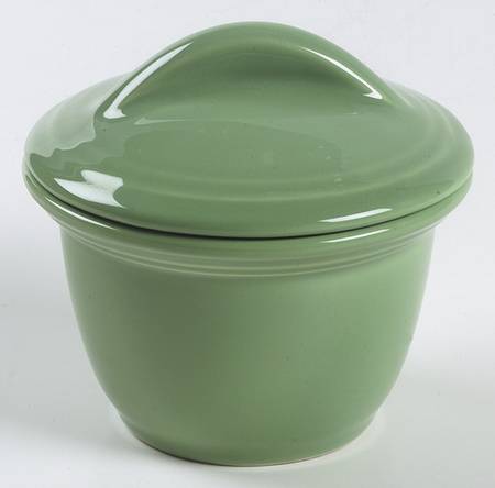 Flamingo Apple Green Sugar Bowl & Lid
