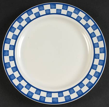 Checks Sapphire Salad Plate
