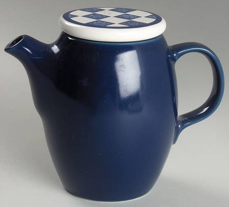 Checks Sapphire Creamer & Lid
