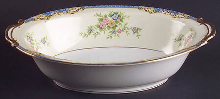 Azure 10" Oval Vegetable Bowl