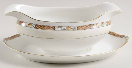 N1197 Gravy Boat with Attached Underplate
