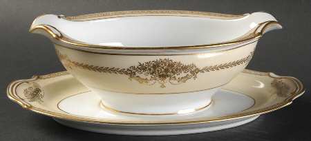 Cherita (4787) Gravy Boat with Attached Underplate