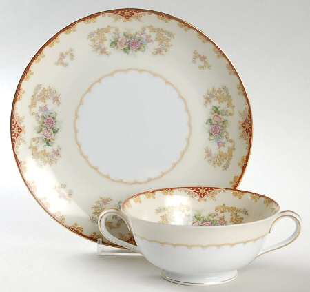 Cardinal (4731& No #) Footed Cream Soup Bowl & Saucer Set
