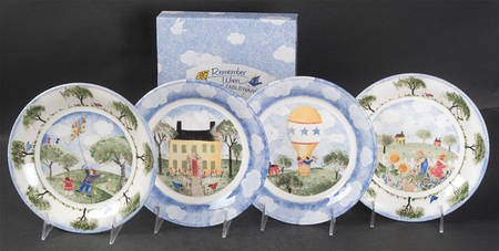 Remember When Salad/Dessert Plate - Set of 4
