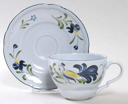 Normandie Flat Cup & Saucer Set
