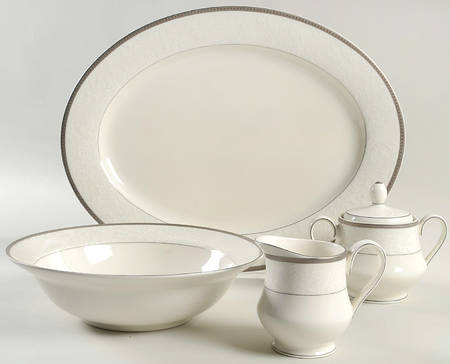 Vintage Lace Platinum 5 Piece Hostess Set