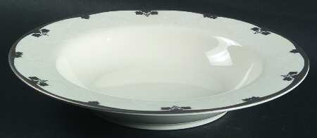 Platinum Ambrosia Large Rim Soup Bowl