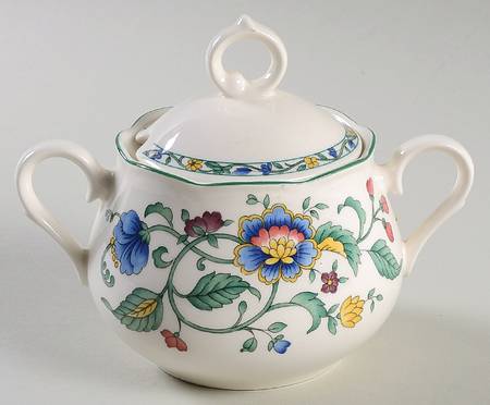 Oriental Garden Sugar Bowl & Lid