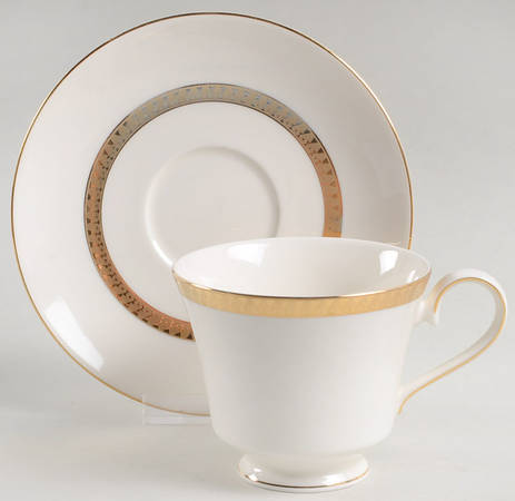 Inca Gold Footed Cup & Saucer Set