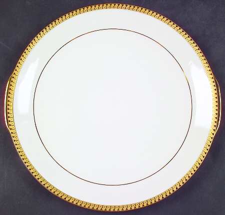 Inca Gold Handled Cake Plate