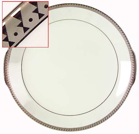 Inca Platinum Handled Cake Plate