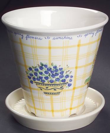 Dena's Garden 4" Flower Pot with Underplate