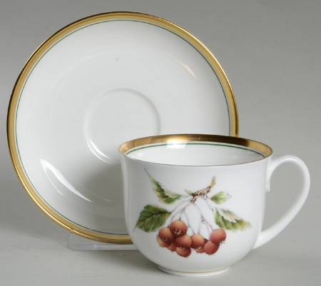 Summers Bounty Flat Demitasse Cup & Saucer Set