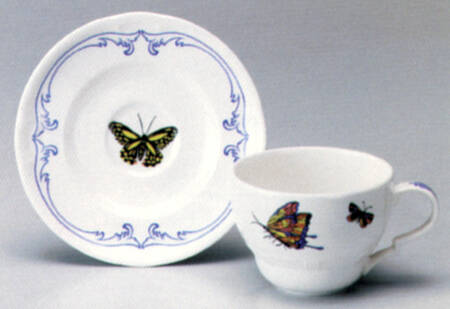 Papillon Flat Cup & Saucer Set