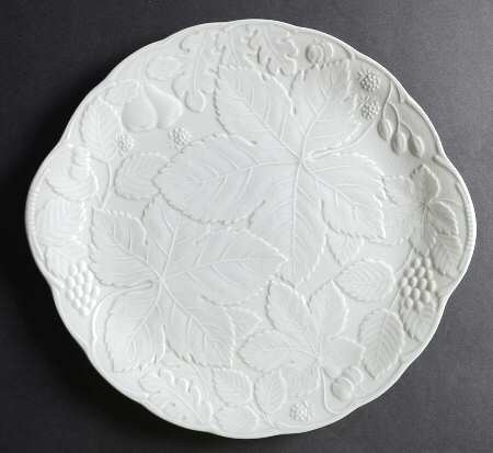 Woodbury Gray Handled Cake Plate
