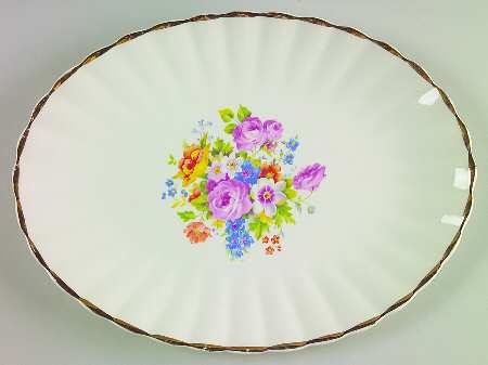 New Rosette 11" Oval Serving Platter