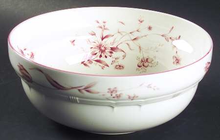 Antoinette Pink 9" Round Vegetable Bowl