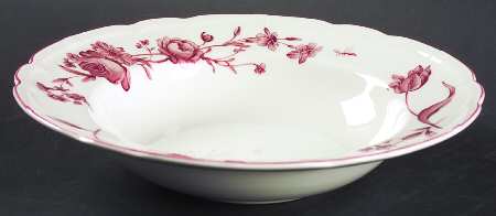 Antoinette Pink 9" Soup/Pasta Bowl