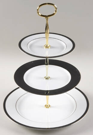 Black Tie 13 7/8"-14 1/4" 3-Tiered Serving Tray(DP,SP,BB) HC