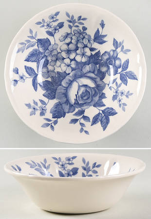 Rose Splendor Blue Coupe Cereal Bowl