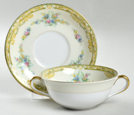 N1214 Flat Cream Soup Bowl & Saucer Set