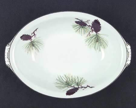 Pinecone 11" Oval Vegetable Bowl