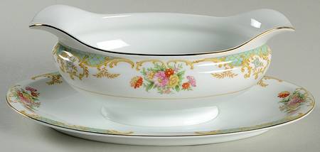 N1073 Gravy Boat with Attached Underplate