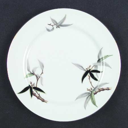 Black Bamboo Salad Plate