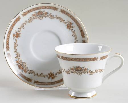 Tudor Footed Cup & Saucer Set