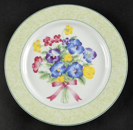 Pansies Salad/Dessert Plate