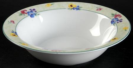 Pansies Fruit/Cereal Bowl