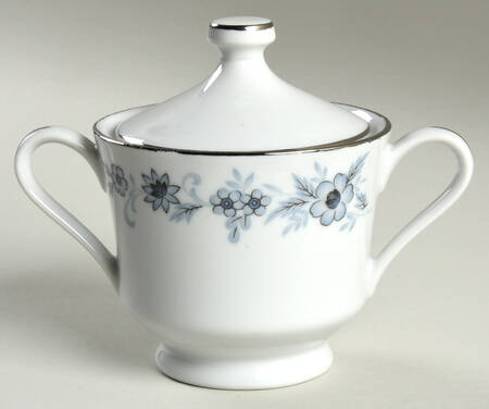 Champlain (Rounded and Pointed Flowers) Sugar Bowl & Lid