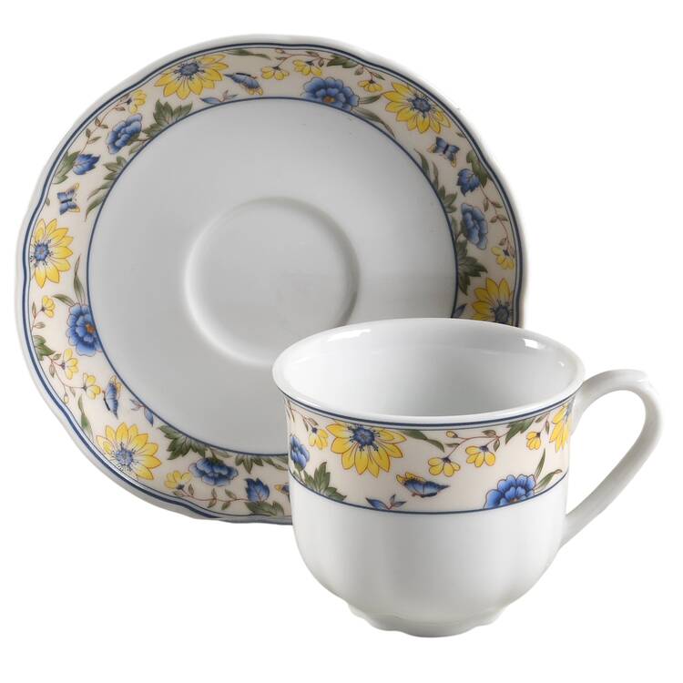 Charming Butterfly Flat Cup & Saucer Set