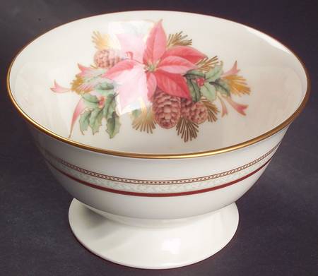 Ardmore Gold 5" Round Footed Holiday Bowl