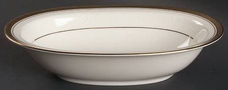 Ardmore Gold 10" Oval Vegetable Bowl