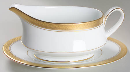 Crestwood Gold Gravy Boat & Underplate (Relish/Butter)