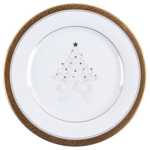 Crestwood Gold Holiday Luncheon Plate