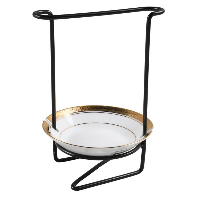 Crestwood Gold 8"-8 1/4" Salad Serving Set/Utensil Holder  HC