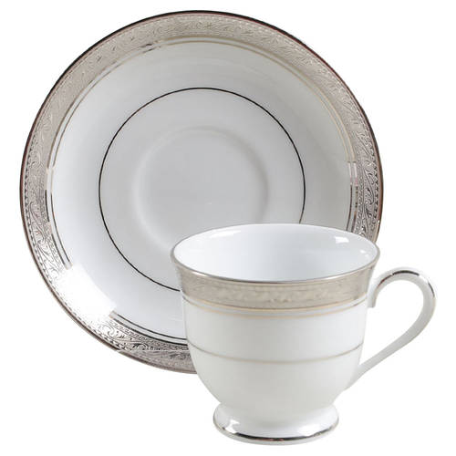 Crestwood Platinum Footed Demitasse Cup & Saucer Set