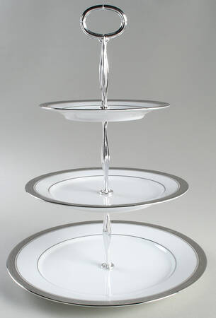 Crestwood Platinum 13 7/8"-14 1/4" 3-Tiered Serving Tray(DP,SP,BB) HC