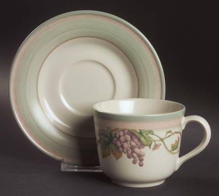 Napa Vines Flat Cup & Saucer Set