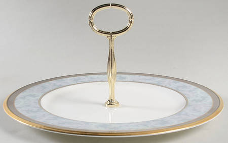 Neptune Gold Round Serving Plate with Handle (DP)