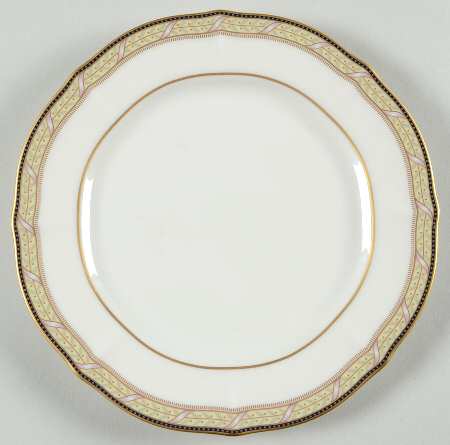 Ribbon and Gold Bread & Butter Plate