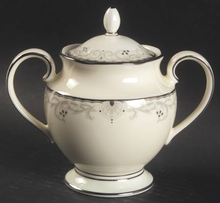 Venetian Scroll Sugar Bowl & Lid