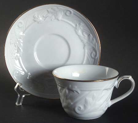Whitebridge Gold Flat Cup & Saucer Set