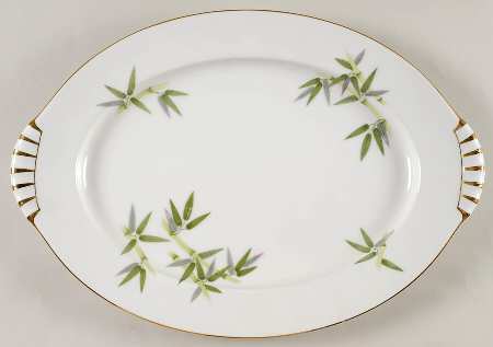 Spring Bamboo 17" Oval Serving Platter