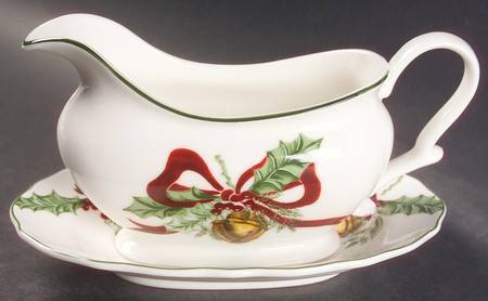 Holly Bells Gravy Boat & Underplate