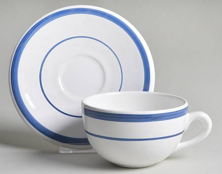 Navy Blue (Portugal) Flat Cup & Saucer Set
