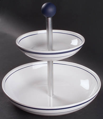 Navy Blue (Portugal) 2-Tier Serving Tray